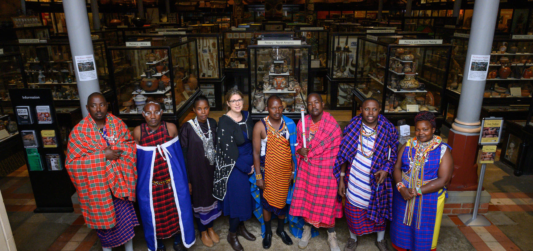 Maasai group visiting the Pitt Rivers Museum 